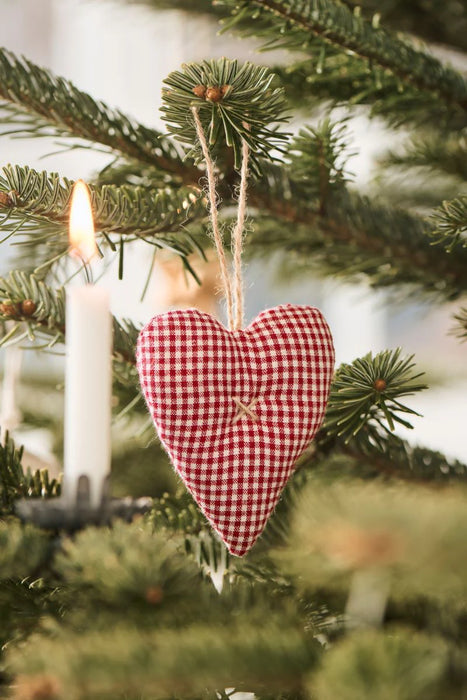 Cuore decorativo in tessuto Sfumature rosse Ib Laursen