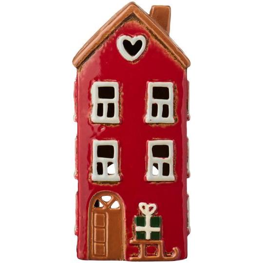 Casetta Porta Delight rossa con cuore in ceramica – IB Laursen