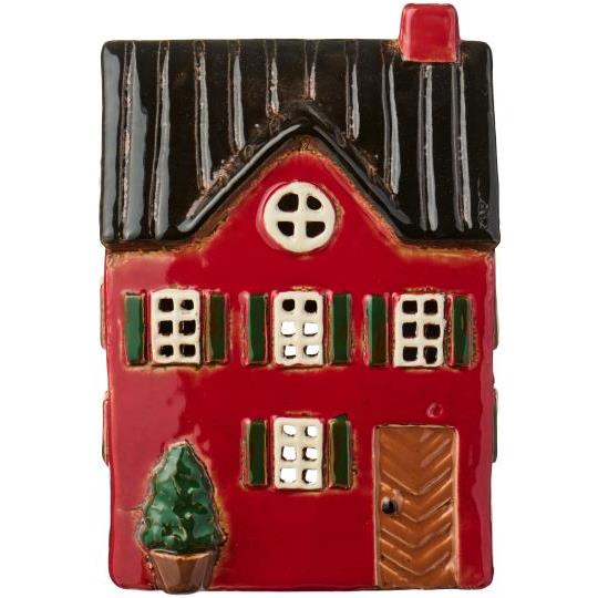 Casetta natalizia rossa con tetto nero in ceramica – IB Laursen