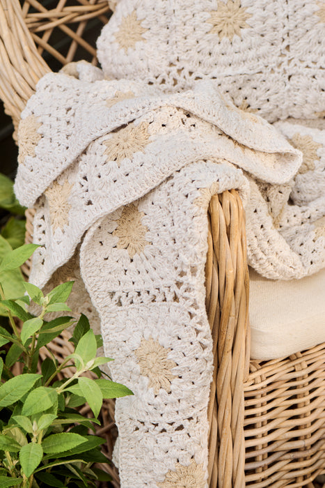 Coperta all’Uncinetto IB Laursen 130x170 cm Color Crema