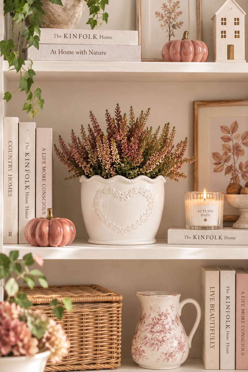 Vaso bianco decorativo con cuore per piante e fiori