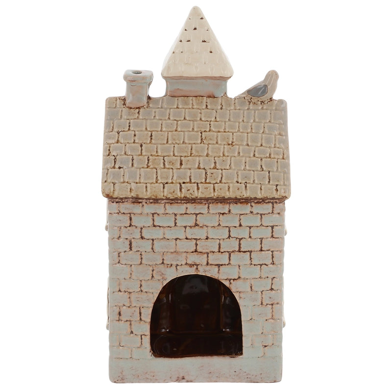 Casetta Municipio Decorativa in Ceramica Porta Tealight – Town Hall