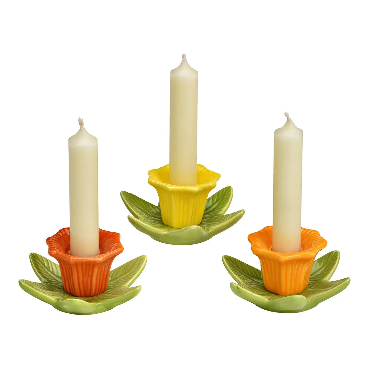 Portacandele in Ceramica a Fiore