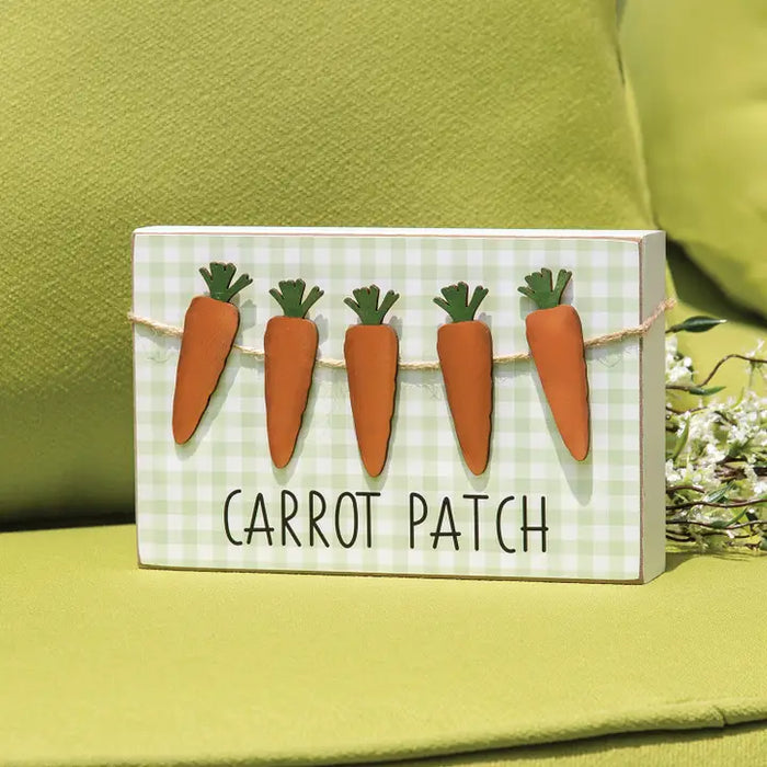 Targa decorativa in legno Carrot