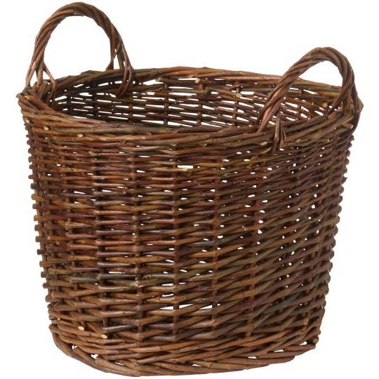 Cestino in Salice con Due Manici Ib Laursen – Ø35xH33 cm