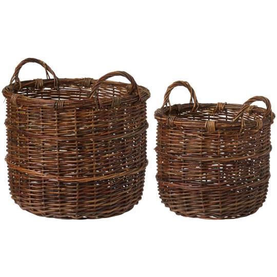 Set 2 Cestini in Rattan con Manici Ib laursen