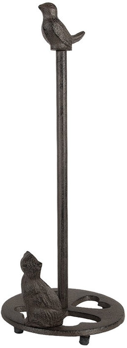 Portarotolo Clayre & Eef con uccellino e gatto – 14×36 cm