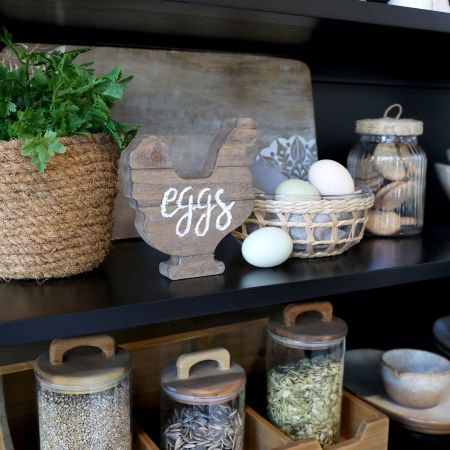 Gallina decorativa in legno Chic Antique