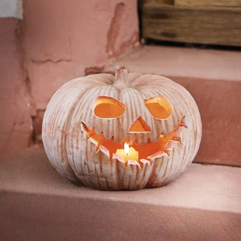 Zucca Portacandela Halloween in Terracotta Ø 29 x H 20 cm