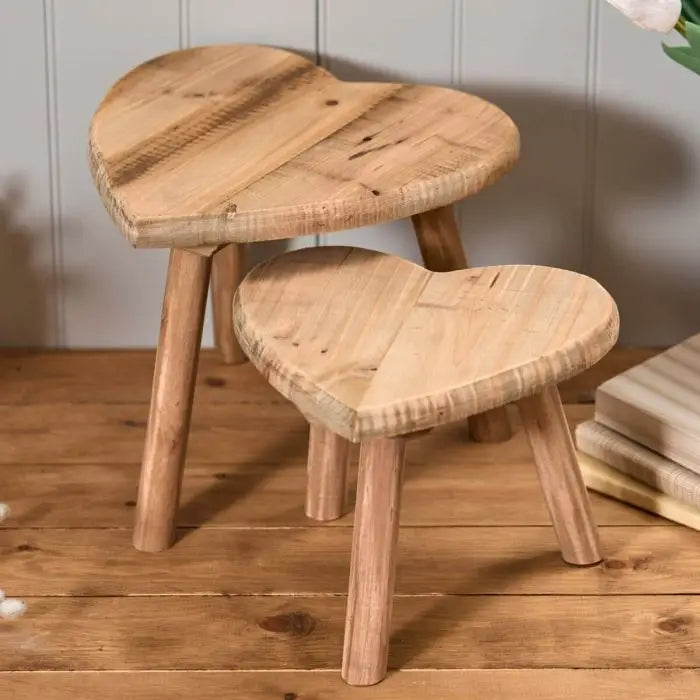 Sgabello a forma di cuore Set da 2