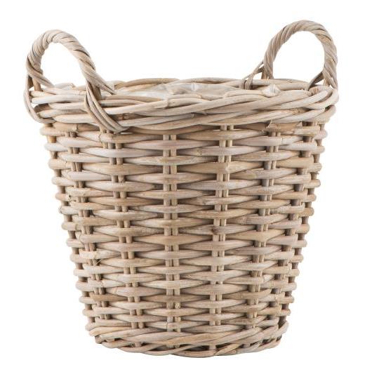 Cesto Decorativo Artigianale in Rattan Naturale 33 cm