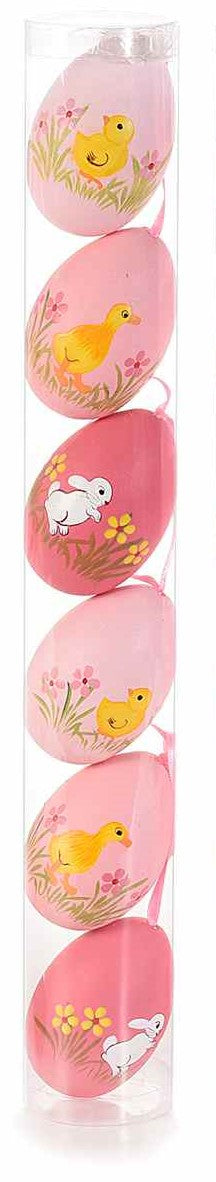 Tubo uova decorativa in plastica d'appendere set di 6 - Arredo Casa da Sogno
