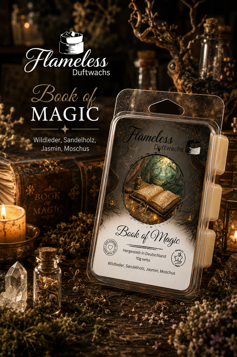 Cera Profumata Book of Magic 70 g – Flameless