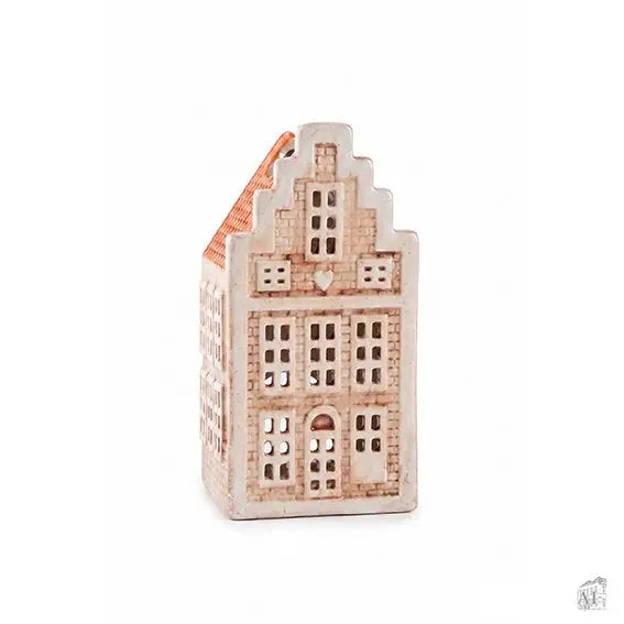 Casetta Vaso Decorativa in Ceramica Arancione H 12 cm - Apotek