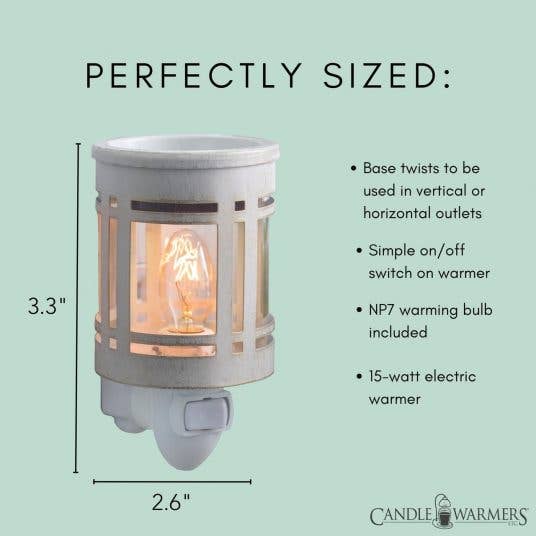 Scaldacera Elettrico da Presa Bianco Shabby – Candle Warmers