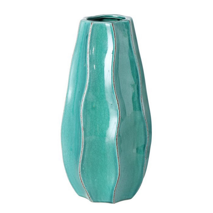 Vaso in ceramica verde turchese