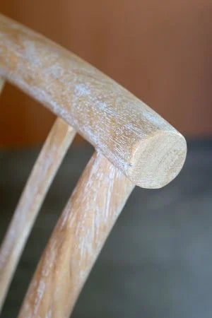 Sedia Francese in Legno di Caucciù e Rattan Naturale Chic Antique