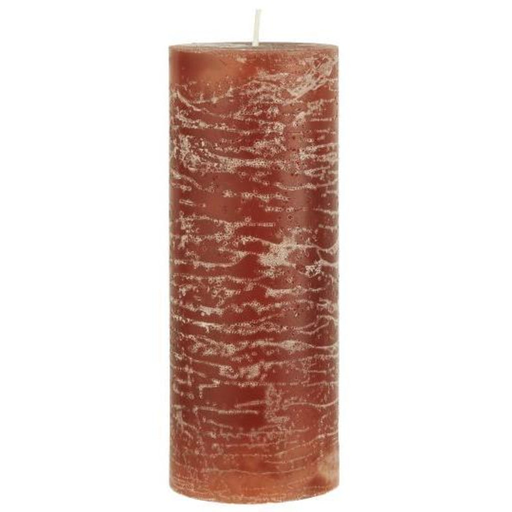 Candele rustiche in cera, candele a colonna marroni, candele  intrecciate 110/65 2 pezzi-87341