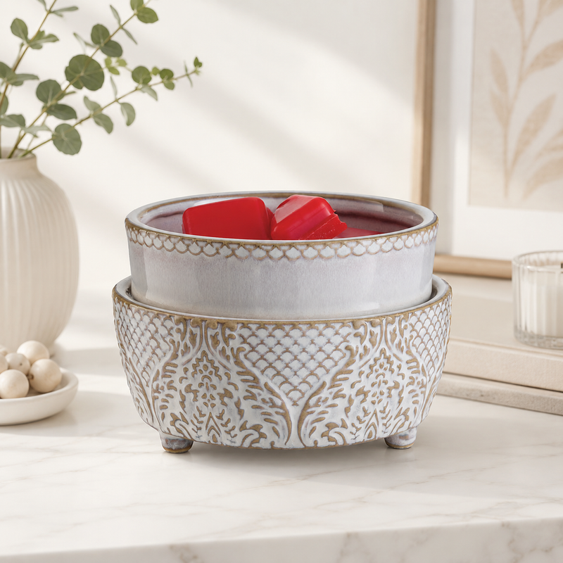 ampada Scaldacera Elettrica 2 in 1 in Ceramica Decorata | Candle Warmers