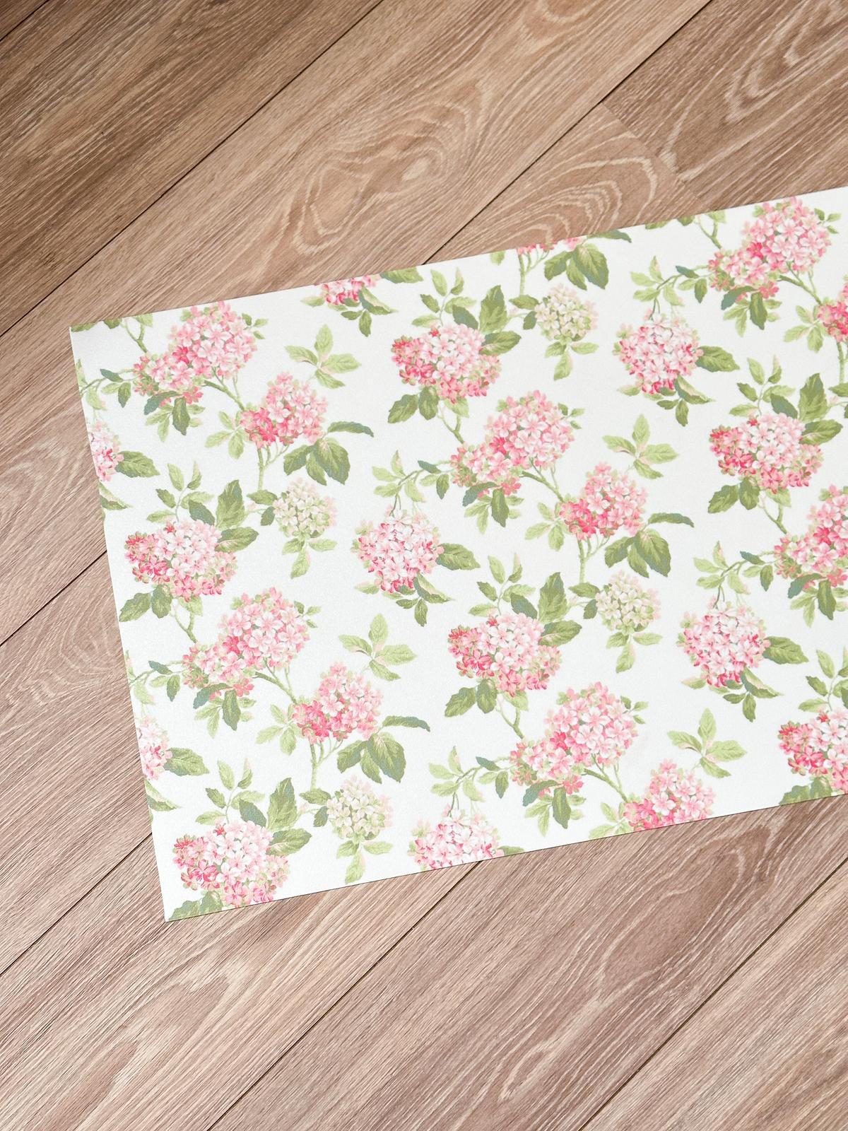 Tappeto in vinile su misura  Fioritura di Ortensie