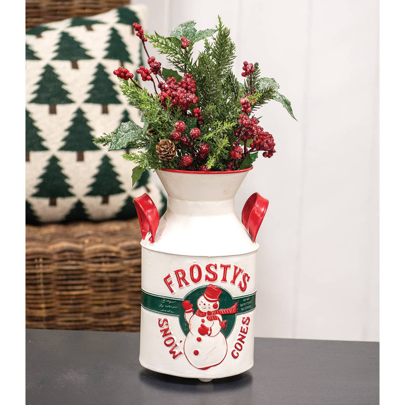 Lattina di Latte in Metallo Invecchiato di Frosty's Snow Cones