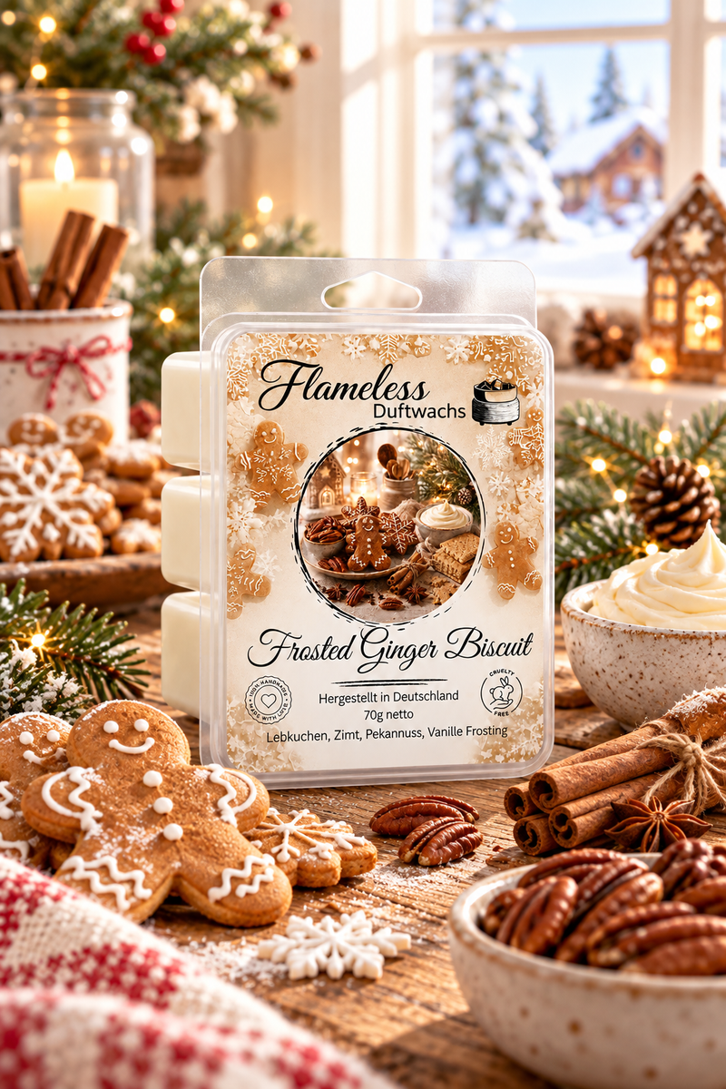 Cera Profumata di Soia Frosted Ginger Biscuit 70 g – Flameless