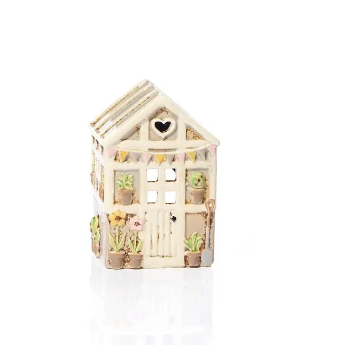 Casetta Porta Tealight Garden in Ceramica