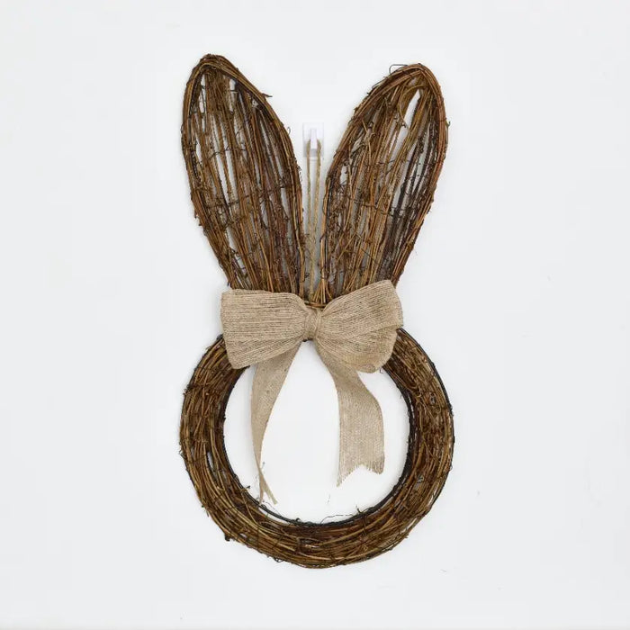 Corona pasquale con orecchie di coniglio 44 cm