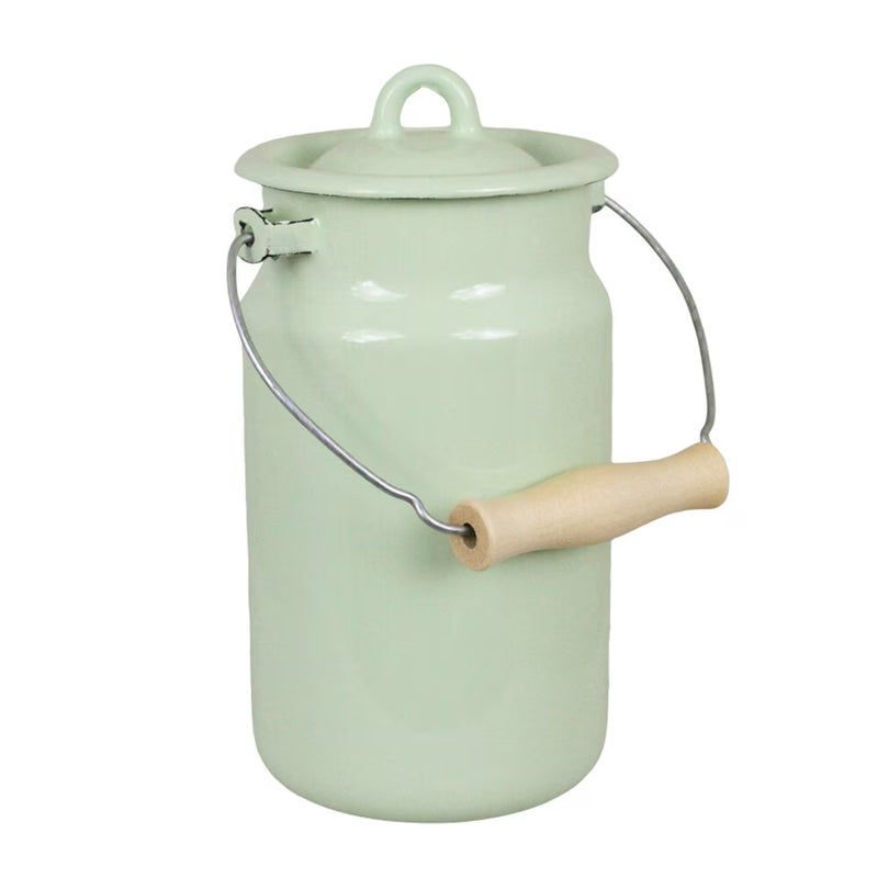 Bidone Smaltato con Coperchio 2 Litri Verde Stromshaga