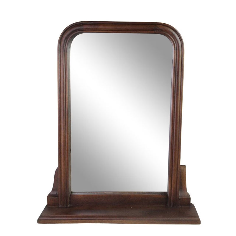 Specchio da Parete con Mensola in Legno di Mango – 45×55,7×11 cm