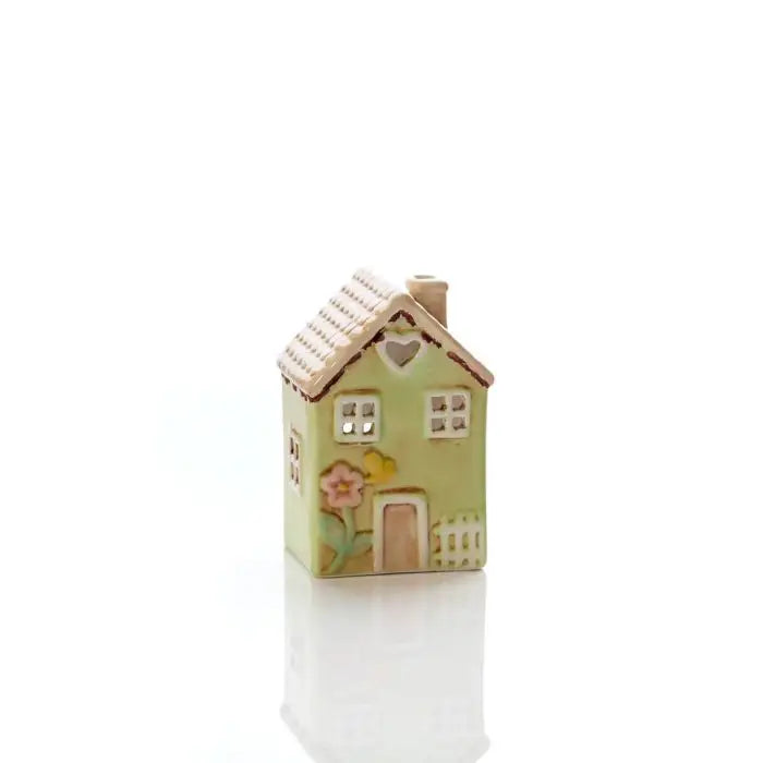 Casetta Porta Tea Light in Ceramica verde