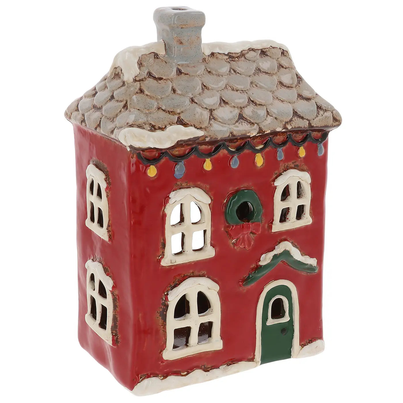 Casetta Natalizia in Ceramica Village Pottery