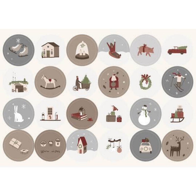 Foglio Con 24 Figurine Di Natale - Arredo Casa da Sogno