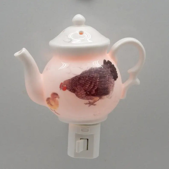 Lampada notturna Tiera Gallina in porcellana