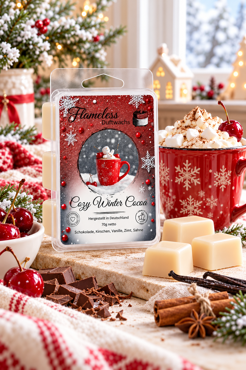 Cera Profumata di Soia Cozy Winter Cocoa Flameless 70 g