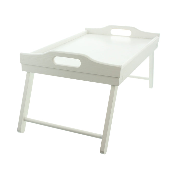 Vassoio da Letto Pieghevole in Legno Bianco