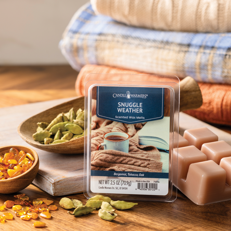 Cera Profumata Snuggle Weather Bergamotto, Tabacco & Rovere – Candle Warmers 70 g