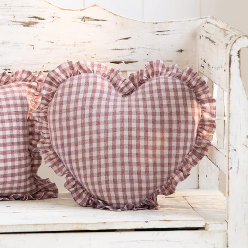 Cuscino Decorativo a Cuore Rosa 35 cm