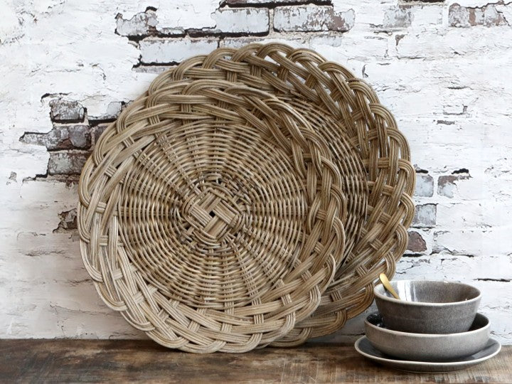 Set di 2 vassoi intrecciati in rattan - Arredo Casa da Sogno