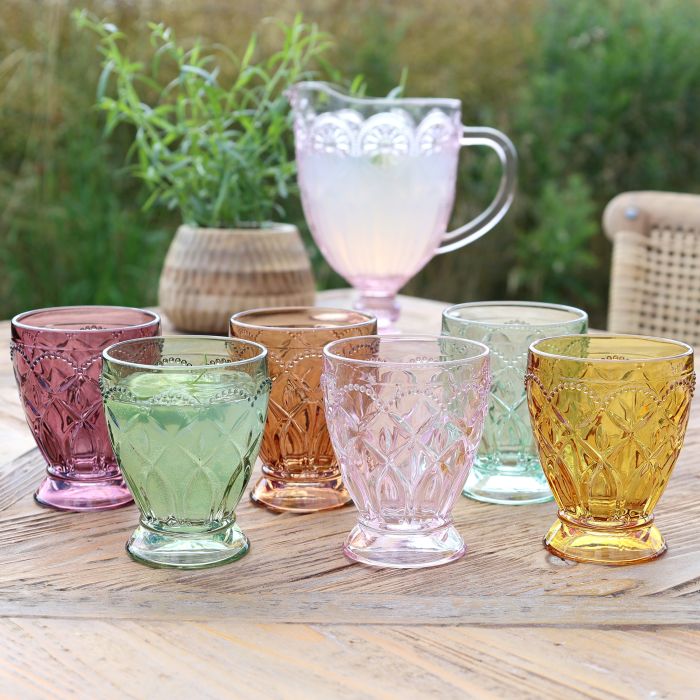 Set 6 Bicchieri Colorati in Vetro Saint Emilion Chic Antique
