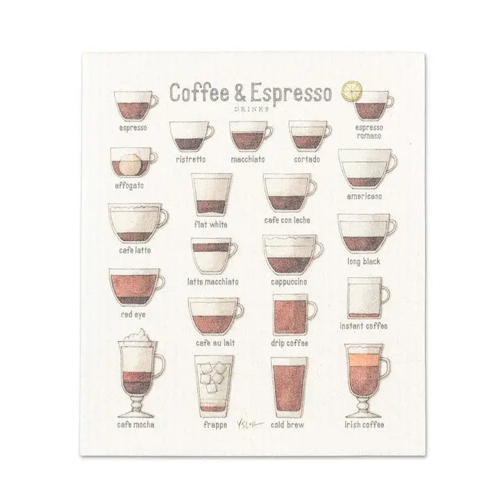 Panno Svedese Coffee & Espresso 19x17 cm