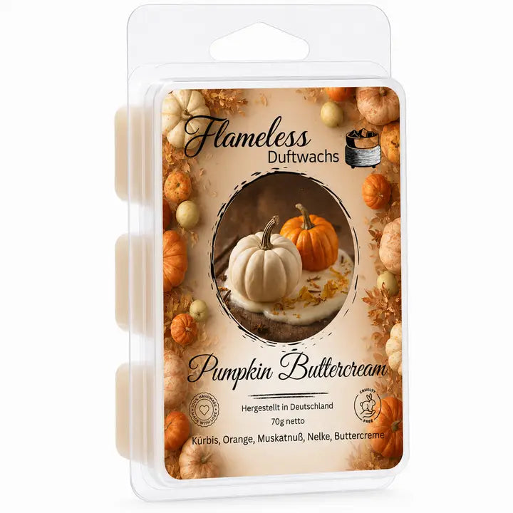 Cera profumata di soia Crema al Burro di Zucca 70 g – FLAMELESS