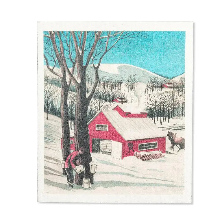 Panno Svedese Ecologico "Fattoria nella Neve" – 19x17 cm