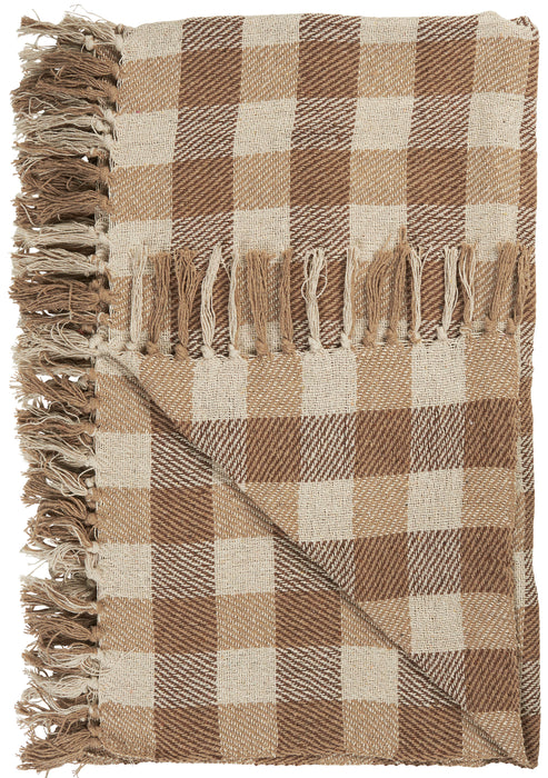 Coperta quadri beige e marrone -Ib laursen