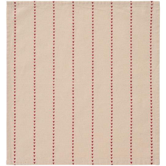 Tovagliolo Natalizio con Cuoricini Rossi Valentina 40x40 cm Ib laursen