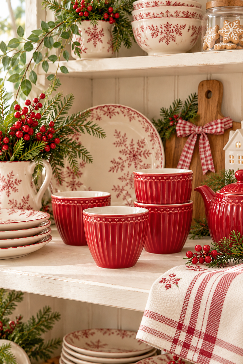 Mini Tazza Latte Alice Red in Stoneware – GreenGate