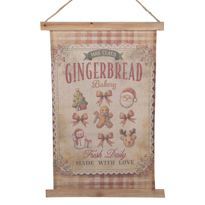 Arazzo Natalizio da Parete Gingerbread Bakery Clayre & Eef