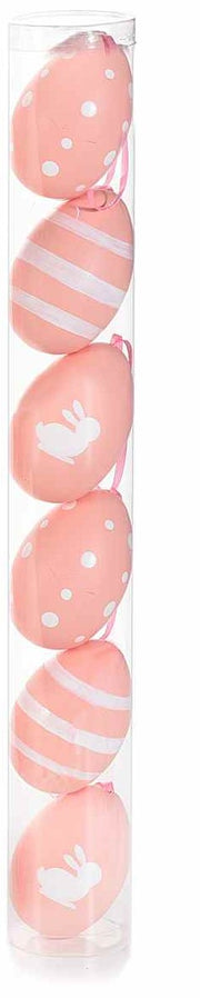 Tubo uova decorativa in plastica d'appendere set di 6 - Arredo Casa da Sogno