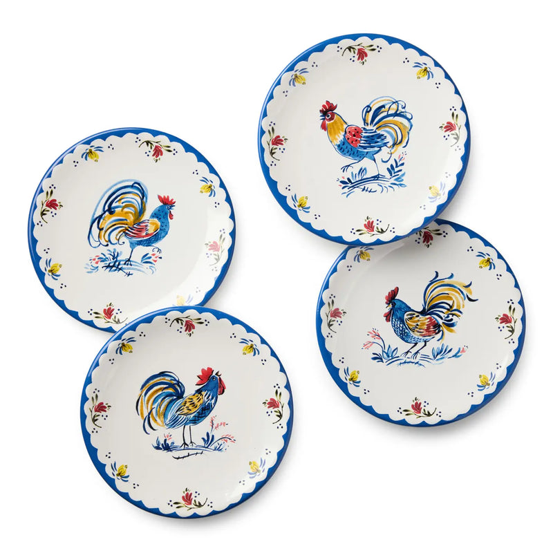 Piatto dessert stile francese con gallo