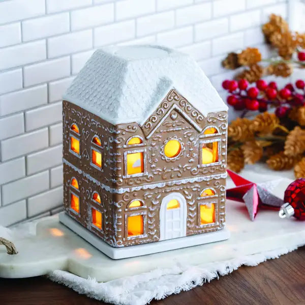 Lampada elettrica casa gingerbread
